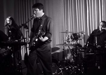 Christina (keys), David (guitars), Kelly (drums) and Paul (bass) as Time Trip performs at Rotary Fundraiser (2014-02-08)
